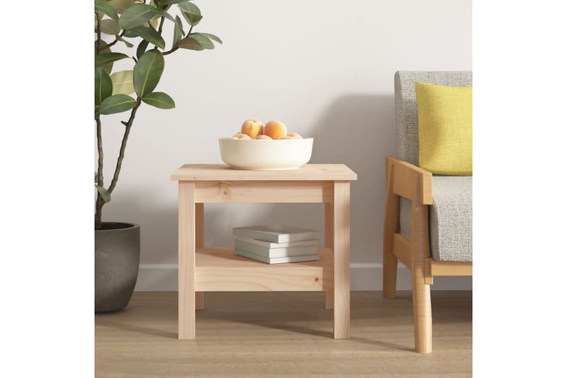 beBasic sofabord 45x45x40 cm massivt fyrretræ - Brun - Lampebord - Bakkebord & små borde