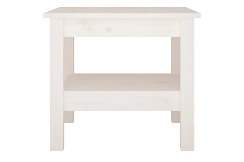 beBasic sofabord 45x45x40 cm massivt fyrretræ hvid - Hvid - Møbler - Borde - Aflastningsbord - Lampebord