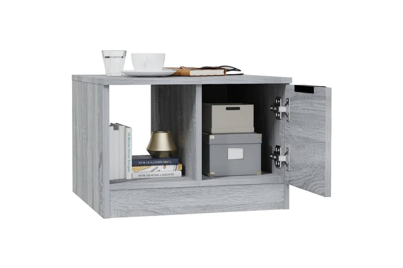 beBasic sofabord 50x50x36 cm konstrueret træ grå sonoma-eg - GrÃ¥ - Møbler - Borde - Aflastningsbord - Lampebord