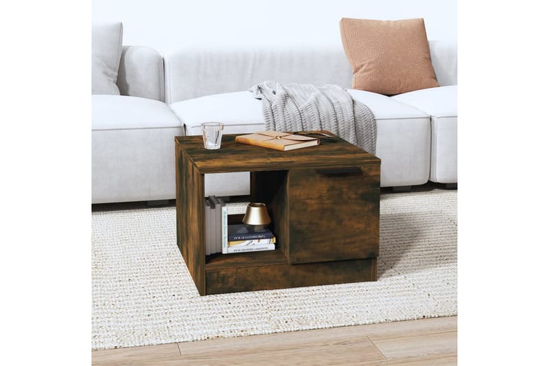 beBasic sofabord 50x50x36 cm konstrueret træ røget egetræsfarve - Brun - Lampebord - Bakkebord & små borde