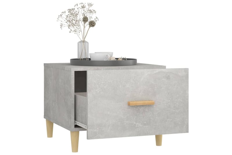 beBasic sofabord 50x50x40 cm konstrueret træ betongrå - GrÃ¥ - Møbler - Borde - Aflastningsbord - Lampebord