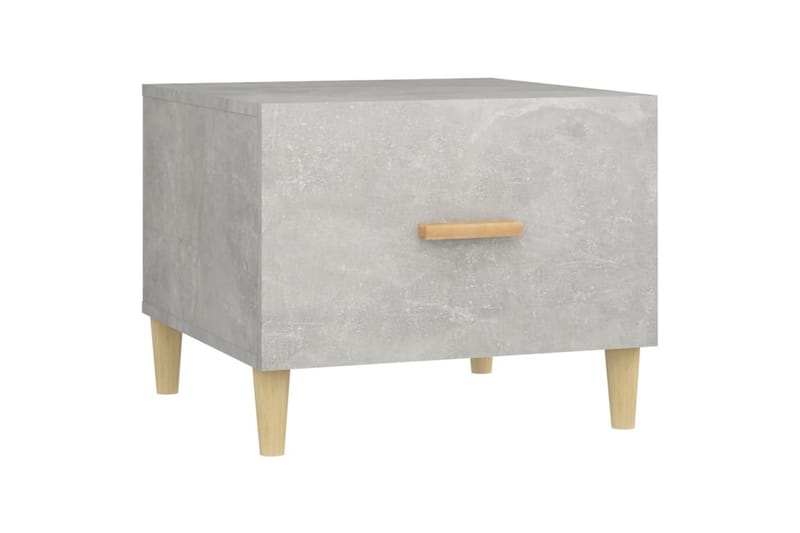 beBasic sofabord 50x50x40 cm konstrueret træ betongrå - GrÃ¥ - Møbler - Borde - Aflastningsbord - Lampebord