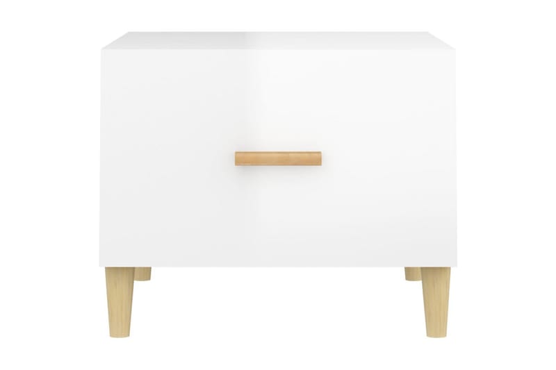 beBasic sofabord 50x50x40 cm konstrueret træ hvid højglans - Hvid - Møbler - Borde - Aflastningsbord - Lampebord