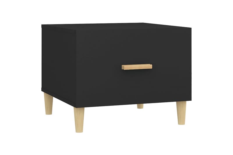 beBasic sofabord 50x50x40 cm konstrueret træ sort - Sort - Møbler - Borde - Aflastningsbord - Lampebord