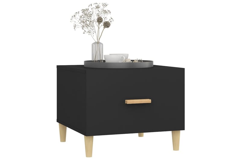 beBasic sofabord 50x50x40 cm konstrueret træ sort - Sort - Møbler - Borde - Aflastningsbord - Lampebord