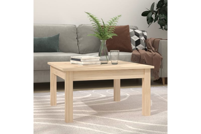 beBasic sofabord 55x55x30 cm massivt fyrretræ - Brun - Lampebord - Bakkebord & små borde