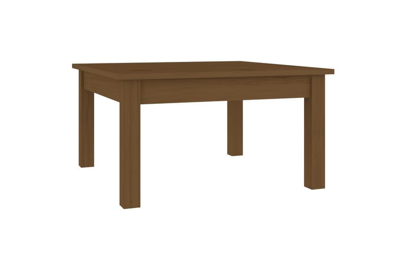 beBasic sofabord 55x55x30 cm massivt fyrretræ gyldenbrun - Brun - Lampebord - Bakkebord & små borde