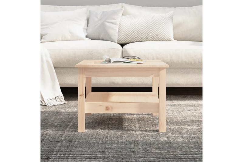 beBasic sofabord 55x55x40 cm massivt fyrretræ - Brun - Lampebord - Bakkebord & små borde