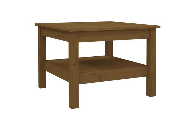 beBasic sofabord 55x55x40 cm massivt fyrretræ gyldenbrun - Brun - Møbler - Borde - Aflastningsbord - Lampebord