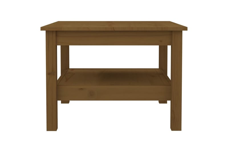 beBasic sofabord 55x55x40 cm massivt fyrretræ gyldenbrun - Brun - Møbler - Borde - Aflastningsbord - Lampebord