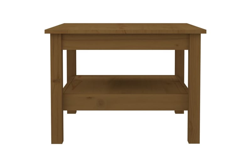 beBasic sofabord 55x55x40 cm massivt fyrretræ gyldenbrun - Brun - Lampebord - Bakkebord & små borde