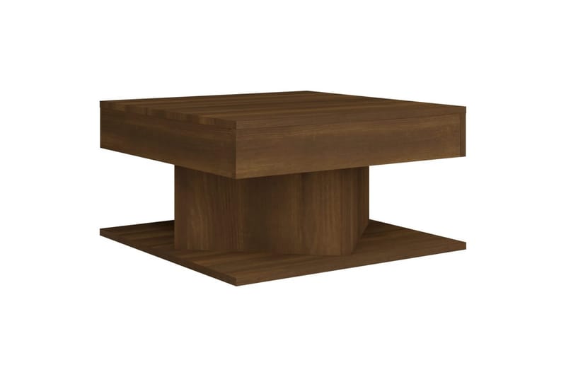 beBasic sofabord 57x57x30 cm konstrueret træ brun egetræsfarve - Brun - Møbler - Borde - Aflastningsbord - Lampebord