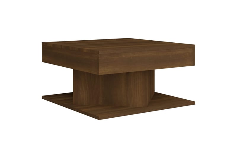 beBasic sofabord 57x57x30 cm konstrueret træ brun egetræsfarve - Brun - Lampebord - Bakkebord & små borde