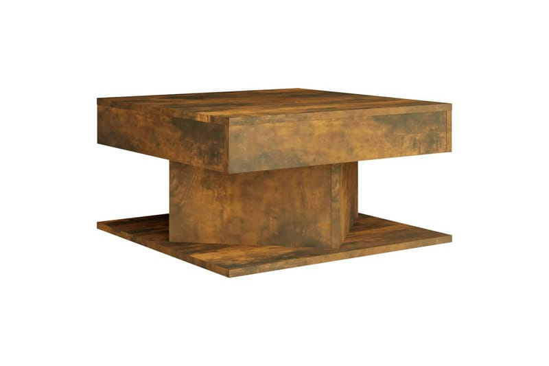 beBasic sofabord 57x57x30 cm konstrueret træ røget egetræsfarve - Brun - Møbler - Borde - Aflastningsbord - Lampebord