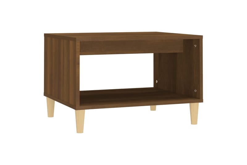 beBasic sofabord 60x40x50 cm konstrueret træ brun egetræsfarve - Brun - Møbler - Borde - Aflastningsbord - Lampebord
