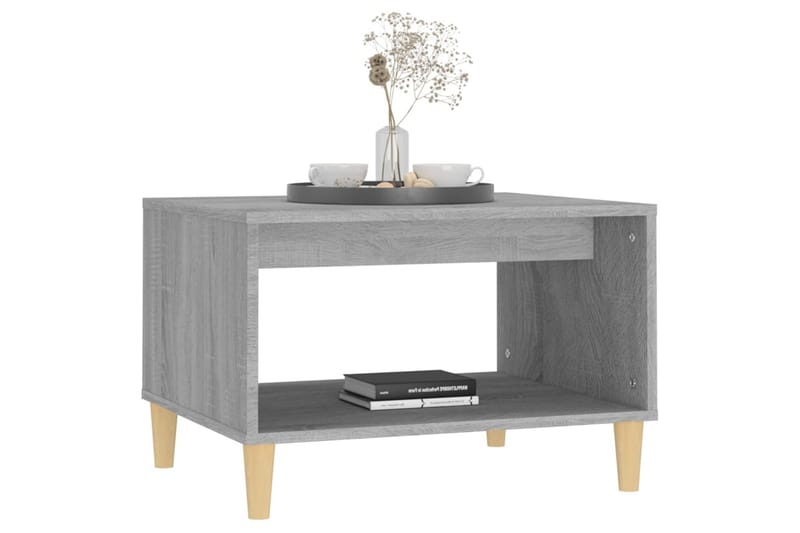 beBasic sofabord 60x40x50 cm konstrueret træ grå sonoma-eg - GrÃ¥ - Lampebord - Bakkebord & små borde