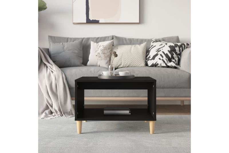 beBasic sofabord 60x40x50 cm konstrueret træ sort - Sort - Møbler - Borde - Aflastningsbord - Lampebord