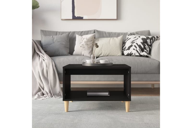 beBasic sofabord 60x40x50 cm konstrueret træ sort - Sort - Lampebord - Bakkebord & små borde