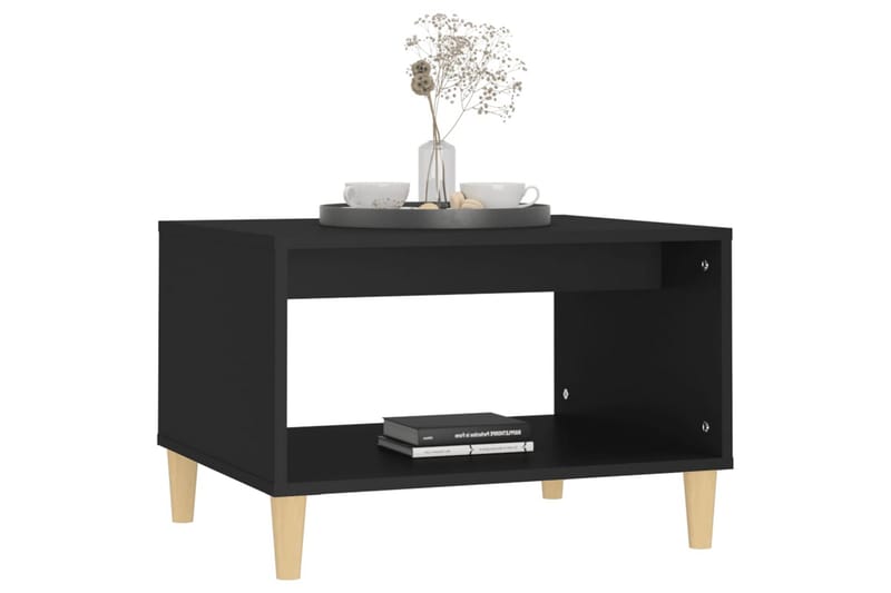 beBasic sofabord 60x40x50 cm konstrueret træ sort - Sort - Møbler - Borde - Aflastningsbord - Lampebord