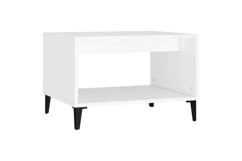 beBasic sofabord 60x50x40 cm konstrueret træ hvid - Hvid - Lampebord - Bakkebord & små borde