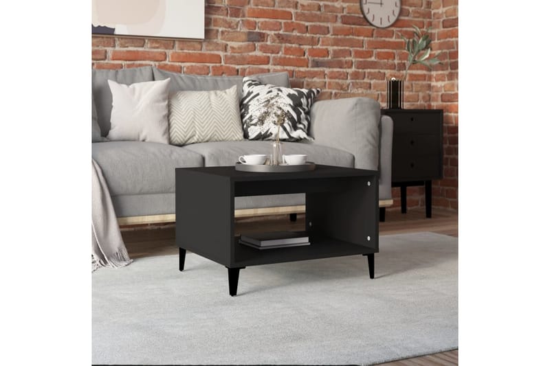 beBasic sofabord 60x50x40 cm konstrueret træ sort - Sort - Lampebord - Bakkebord & små borde