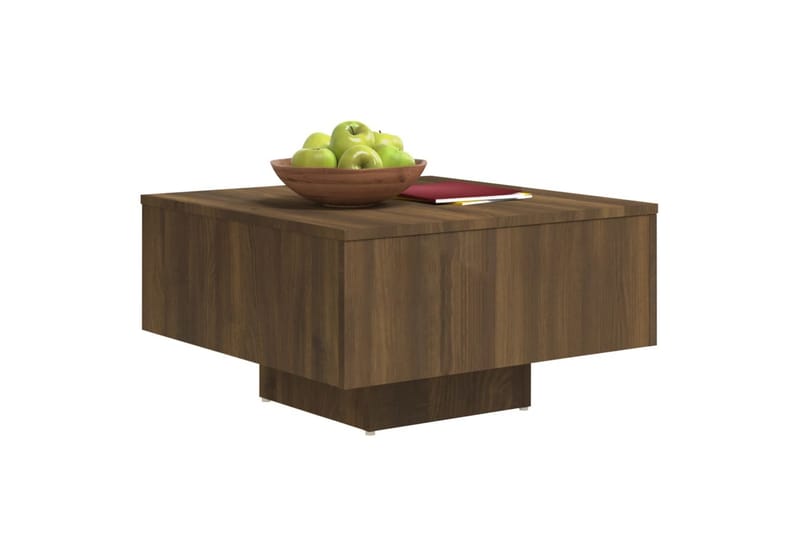 beBasic sofabord 60x60x31,5 cm konstrueret træ brun egetræsfarve - Brun - Lampebord - Bakkebord & små borde