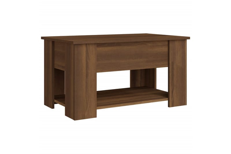 beBasic sofabord 79x49x41 cm konstrueret træ brun egetræsfarve - Brun - Møbler - Borde - Aflastningsbord - Lampebord