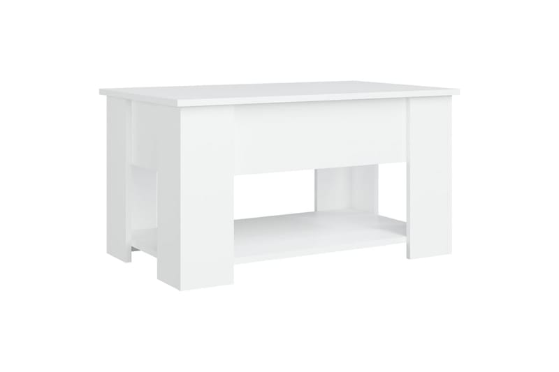 beBasic sofabord 79x49x41 cm konstrueret træ hvid - Hvid - Lampebord - Bakkebord & små borde