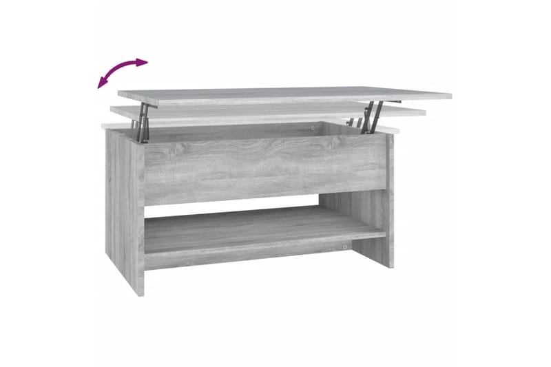 beBasic sofabord 80x50x40 cm konstrueret træ grå sonoma-eg - GrÃ¥ - Møbler - Borde - Aflastningsbord - Lampebord