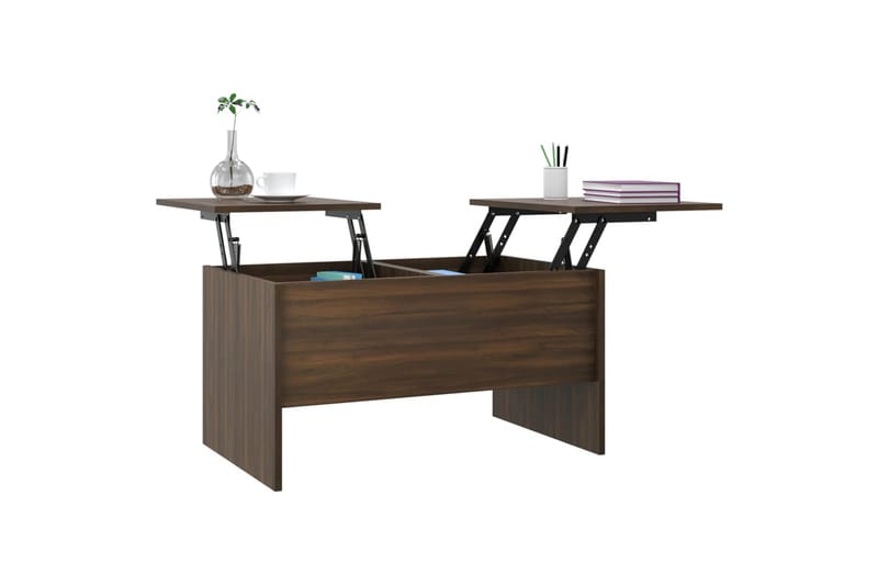 beBasic sofabord 80x50x42,5 cm konstrueret træ brun egetræsfarve - Brun - Lampebord - Bakkebord & små borde