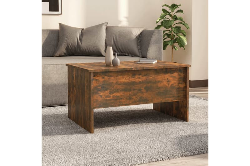beBasic sofabord 80x50x42,5 cm konstrueret træ røget egetræsfarve - Brun - Lampebord - Bakkebord & små borde