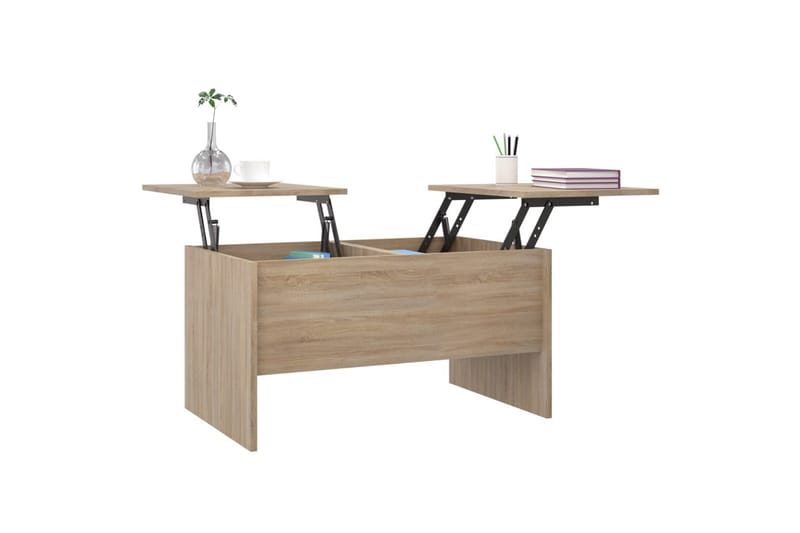 beBasic sofabord 80x50x42,5 cm konstrueret træ sonoma-eg - Brun - Lampebord - Bakkebord & små borde