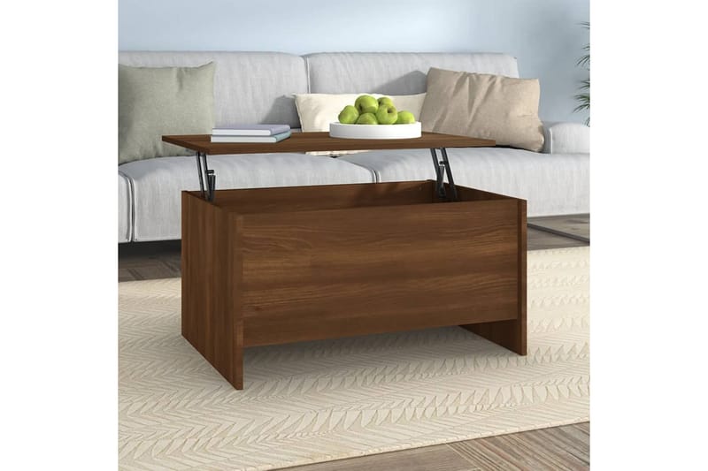beBasic sofabord 80x55,5x41,5 cm konstrueret træ brun egetræsfarve - Brun - Lampebord - Bakkebord & små borde