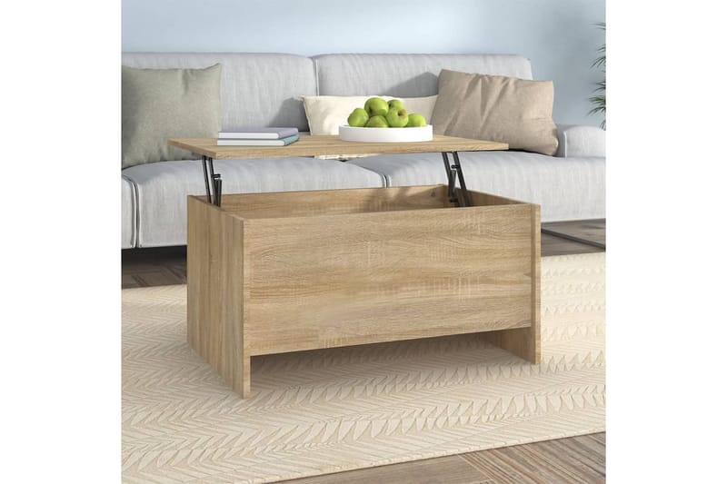 beBasic sofabord 80x55,5x41,5 cm konstrueret træ sonoma-eg - Brun - Lampebord - Bakkebord & små borde