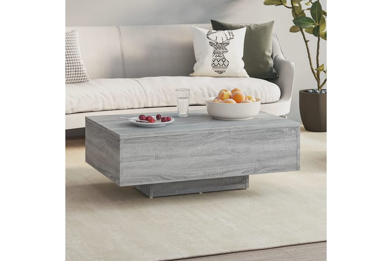 beBasic sofabord 85x55x31 cm konstrueret træ grå sonoma-eg - GrÃ¥ - Lampebord - Bakkebord & små borde