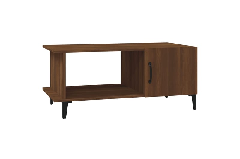 beBasic sofabord 90x50x40 cm konstrueret træ brun egetræsfarve - Brun - Lampebord - Bakkebord & små borde