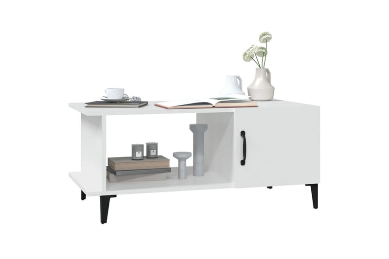 beBasic sofabord 90x50x40 cm konstrueret træ hvid - Hvid - Møbler - Borde - Aflastningsbord - Lampebord