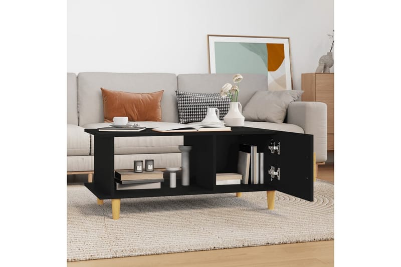 beBasic sofabord 90x50x40 cm konstrueret træ sort - Sort - Møbler - Borde - Aflastningsbord - Lampebord