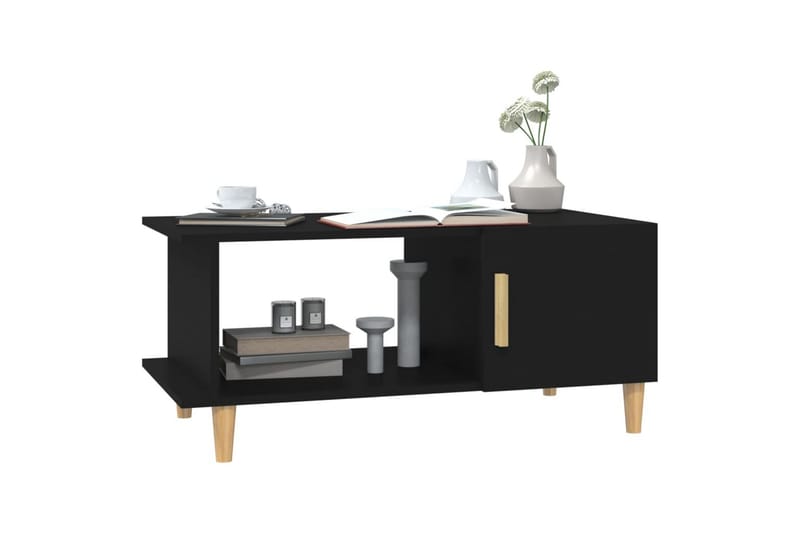 beBasic sofabord 90x50x40 cm konstrueret træ sort - Sort - Møbler - Borde - Aflastningsbord - Lampebord