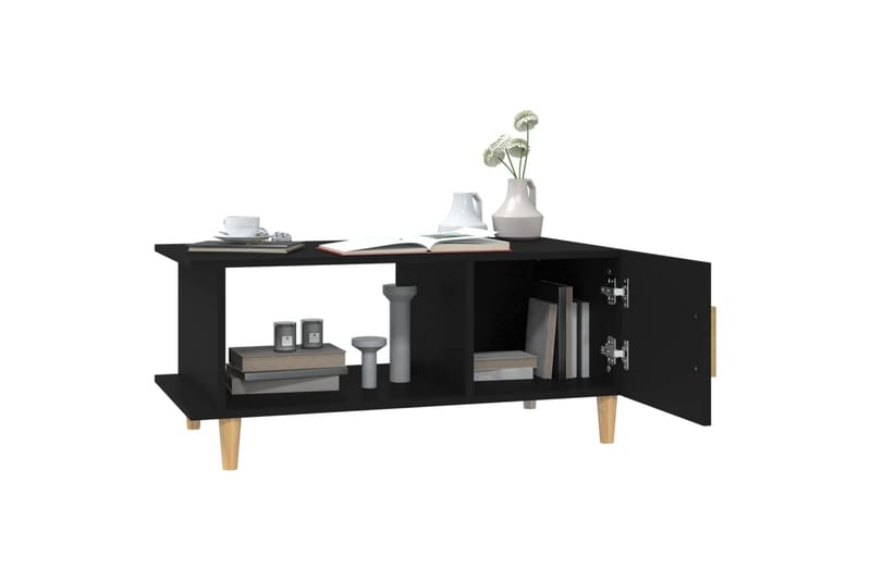 beBasic sofabord 90x50x40 cm konstrueret træ sort - Sort - Møbler - Borde - Aflastningsbord - Lampebord
