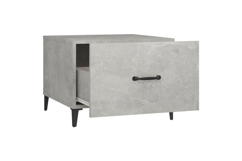 beBasic sofabord med metalben 2 stk. 50x50x40 cm betongrå - GrÃ¥ - Lampebord - Bakkebord & små borde