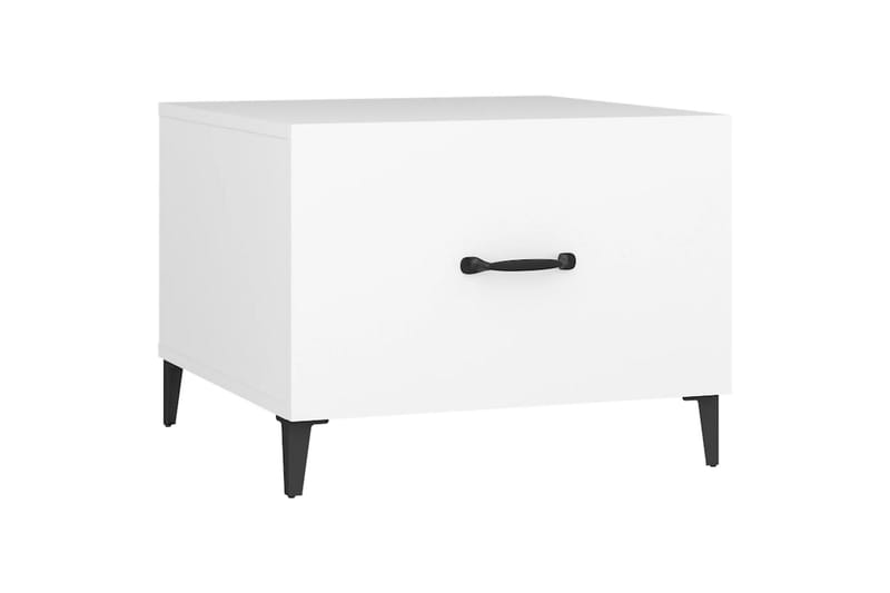 beBasic sofabord med metalben 2 stk. 50x50x40 cm hvid - Hvid - Lampebord - Bakkebord & sm�å borde