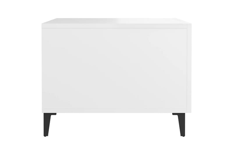 beBasic sofabord med metalben 2 stk. 50x50x40 cm hvid - Hvid - Lampebord - Bakkebord & små borde