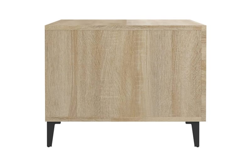 beBasic sofabord med metalben 2 stk. 50x50x40 cm sonoma-eg - Brun - Møbler - Borde - Aflastningsbord - Lampebord