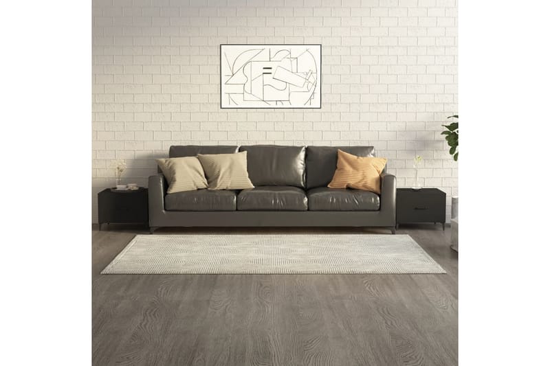 beBasic sofabord med metalben 2 stk. 50x50x40 cm sort - Sort - Møbler - Borde - Aflastningsbord - Lampebord