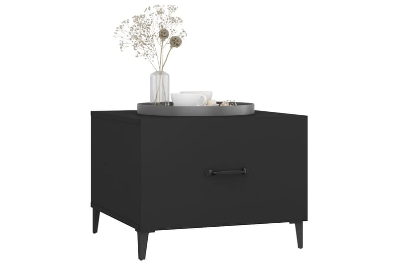 beBasic sofabord med metalben 2 stk. 50x50x40 cm sort - Sort - Møbler - Borde - Aflastningsbord - Lampebord