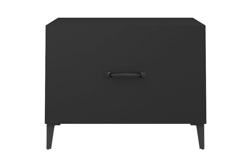 beBasic sofabord med metalben 2 stk. 50x50x40 cm sort - Sort - Møbler - Borde - Aflastningsbord - Lampebord
