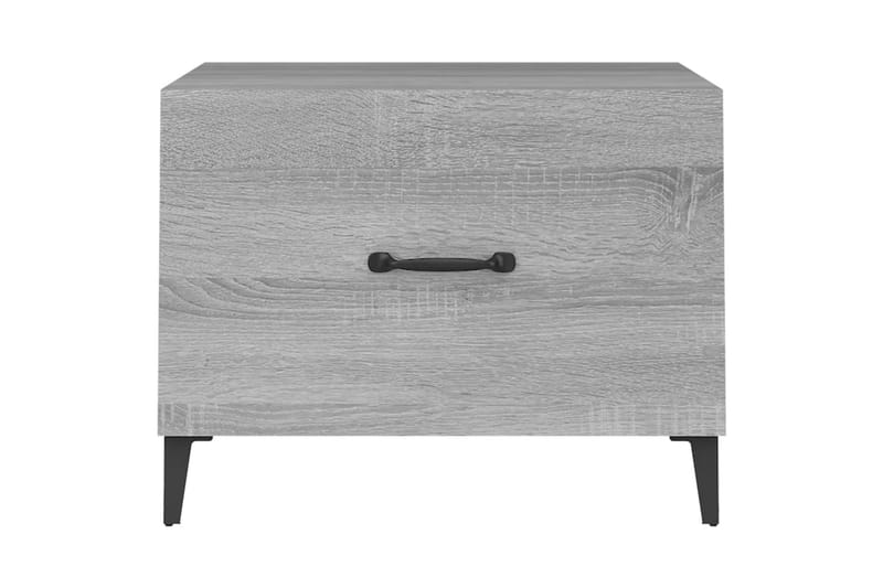 beBasic sofabord med metalben 50x50x40 cm grå sonoma-eg - GrÃ¥ - Lampebord - Bakkebord & små borde