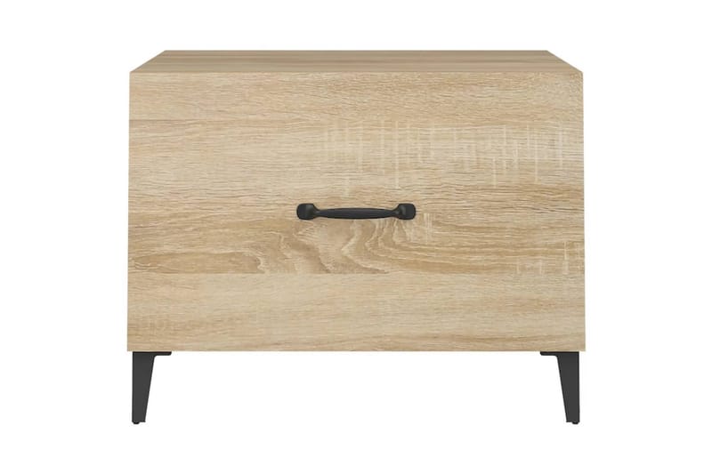 beBasic sofabord med metalben 50x50x40 cm sonoma-eg - Brun - Lampebord - Bakkebord & små borde