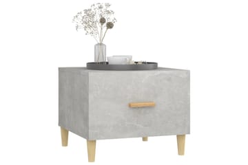 beBasic sofaborde 2 stk. 50x50x40 cm konstrueret træ betongrå - GrÃ¥ - Møbler - Borde - Aflastningsbord - Lampebord